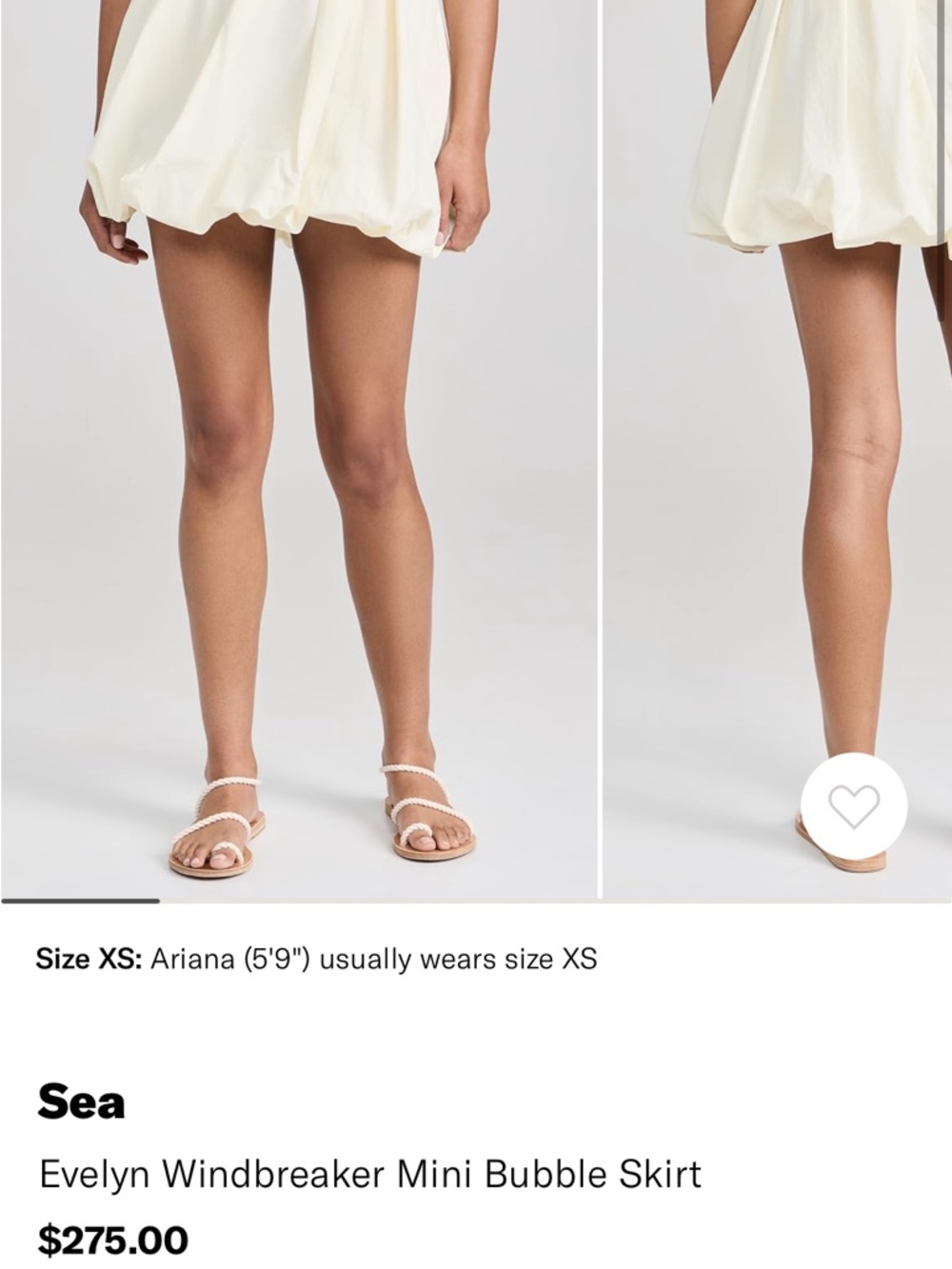 Sea Evelyn Bubble Skirt - NWT